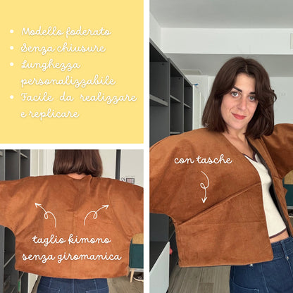 Workshop 3 ore - Cardigan kimono foderato